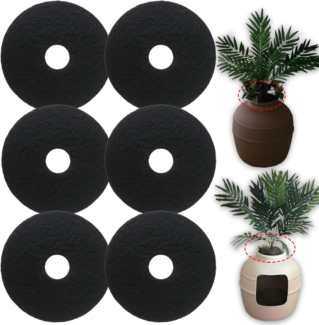 PurifyLogix cat litter box replacement carbon charcoal filters front view pack of six pieces