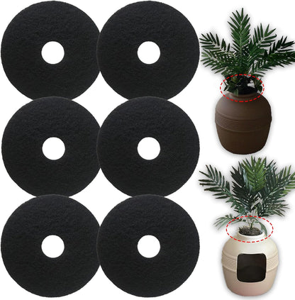 PurifyLogix cat litter box replacement carbon charcoal filters front view pack of six pieces