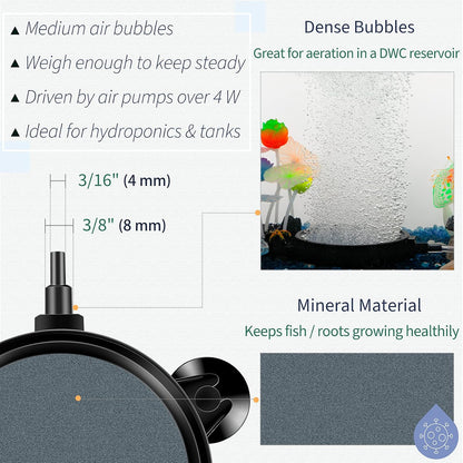 Pawfly two pack aquarium air stone package content with airline tubing connectors visible.