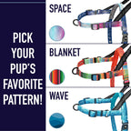 Leash Boss No Pull Dog Harness, Easy Walk for Small, Medium, and Large Pets, Reflective with Rear and Front Clip Attachment (Space Pattern, Small) - Image 9