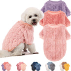 Dog Sweater, 3 Pack Dog Sweaters for Small Dogs or Cats, Girl or Boy, Warm Dog Clothes Shirt Coat for Winter Christmas (Blue, Dark Blue, Grey, Medium) - Image 13