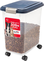 IRIS USA Airtight Dog Food Storage Container, Up to 30 lbs, Attachable Wheels, for Dog Cat Bird and other Pet Food Storage Bin, Keep Fresh, Easy Mobility, BPA Free, Black - Image 12
