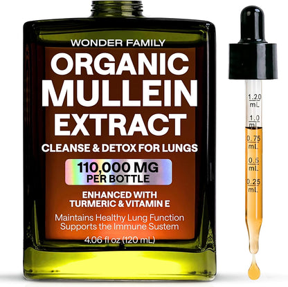 Wonder Family Mullein Leaf Extract and Chlorophyll Lung Detox front view