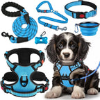 LOBEVE No Pull Dog Harness, Collar & Leash Set | Includes Dog Seat Belt, Collapsible Bowls & Poop Bag Dispenser. Ideal for Training, Walking, Hiking. Fits Small to Large Dogs(Pink-L) - Image 10
