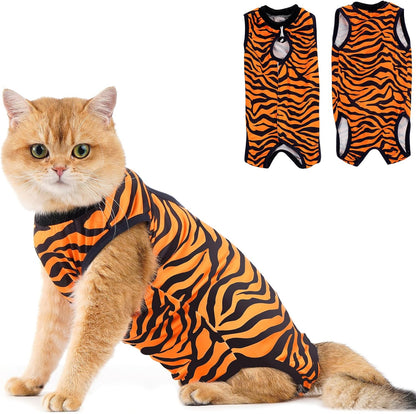 Avont Cat Recovery Suit - Kitten Onesie for Cats After Surgery, Cone of Shame Alternative Surgical Spay Suit for Female Cat, Post-Surgery or Skin Diseases Protection -Duck(M) - Image 11