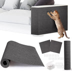 4pack Cat Scratch Couch Furniture and Wall Protector | Adhesive Cat Scratch Pad for Covering Cat Tower, DIY Climbing Cat Scratcher Couch Protector from Cat Claws Scratching (Light Gray) - Image 11