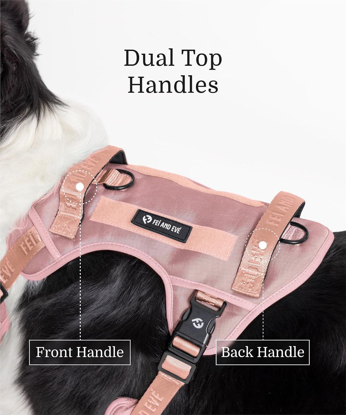 Close up of Fei and Eve harness magnetic buckle system