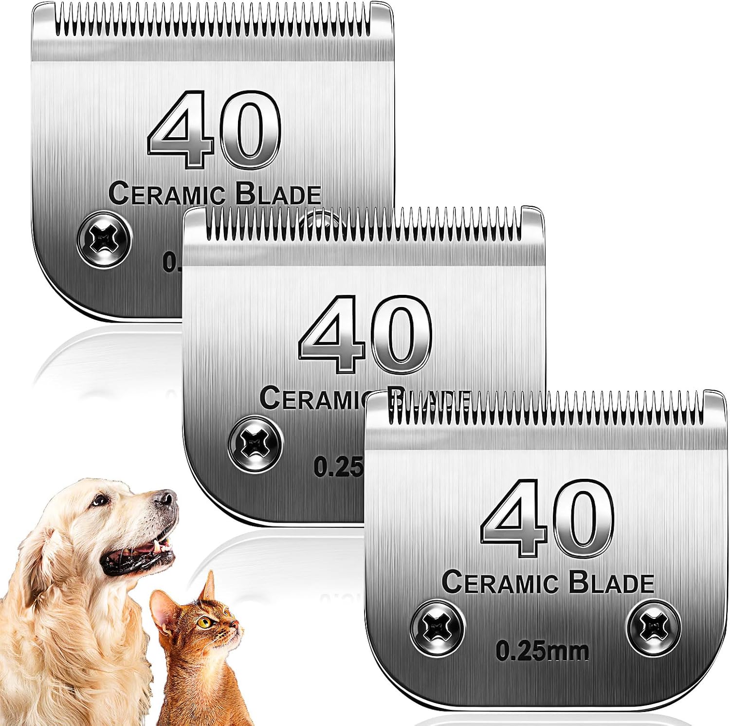 Dog Grooming Replacement Blades Compatible with Andis Dog Clipper, Dog Clipper Blades Compatible with Oster A5,Wahl KM-10 Series Dog Clipper,7FC Blades (3.2mm) - Image 10