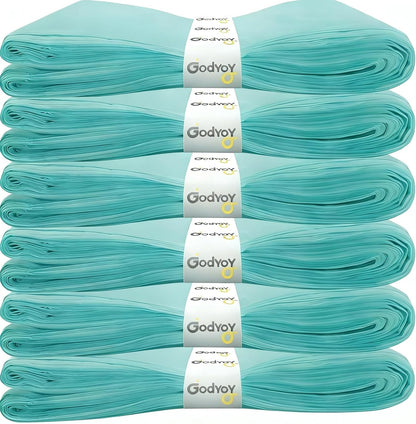 Godyoy cat litter refill bags six pack front view showcasing mint green continuous rolls.