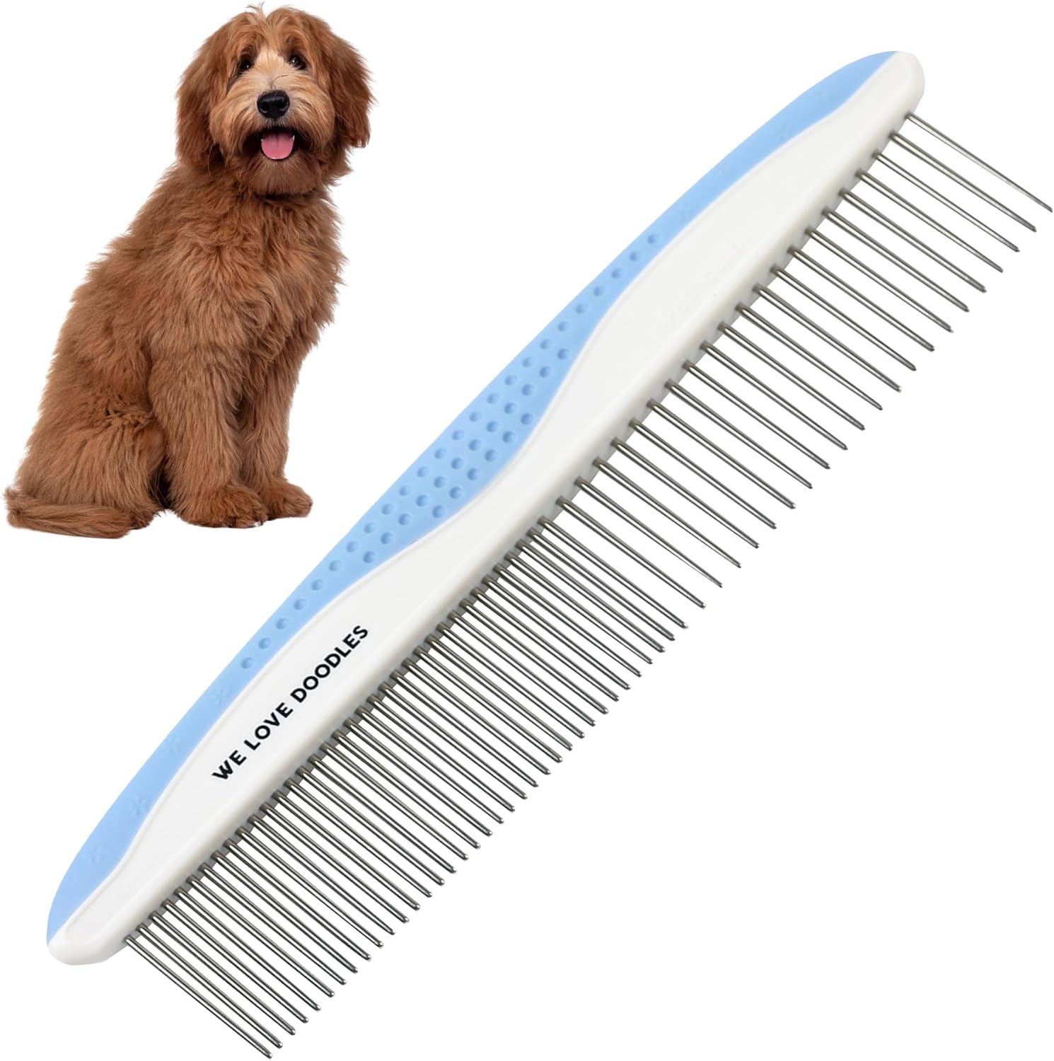 Metal Dog Combs for Grooming Matting, Doodle Brush, Dematting Pet Comb, Grooming Tools, Detangler Brush, Dematting Tools for Dogs, 2 Pack - Image 11