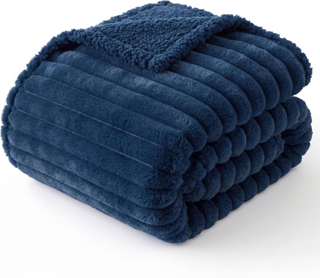 Bedsure ComfyFleece(TM) Waterproof Dog Blankets for Large Dogs - Soft Pet Cat Blanket Corduroy Fleece for Couch Bed Protector Washable, Cozy Calming Reversible Furniture Protection,50"x60", Cream - Image 11