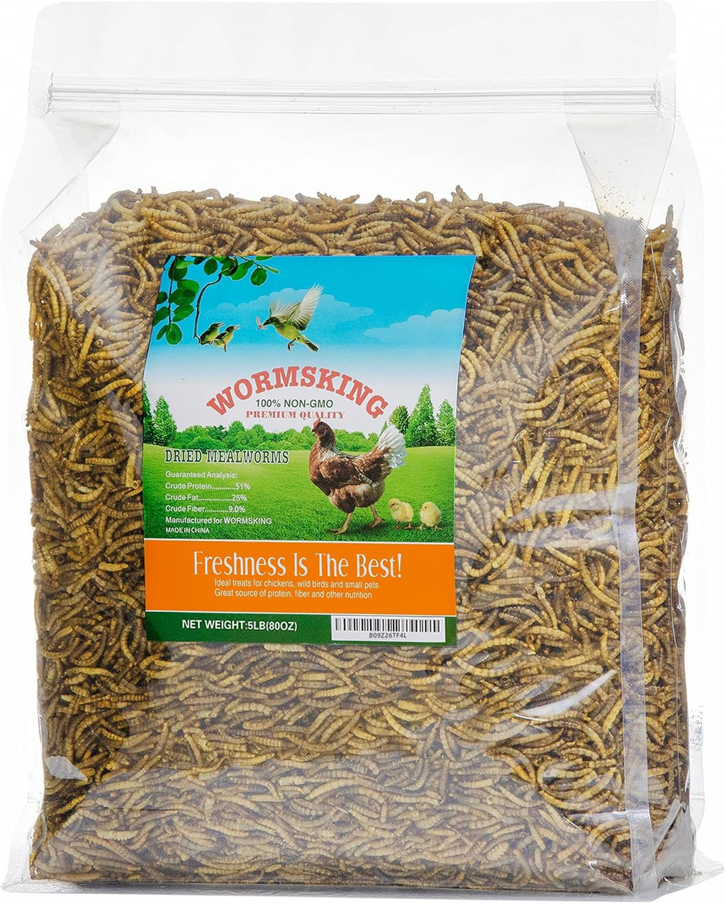 WORMSKING Dried Mealworms for Wild Birds and Chicken, 2LB | For Poultry, Tasty Bird Food, Great Bird Watching Gift - Image 10