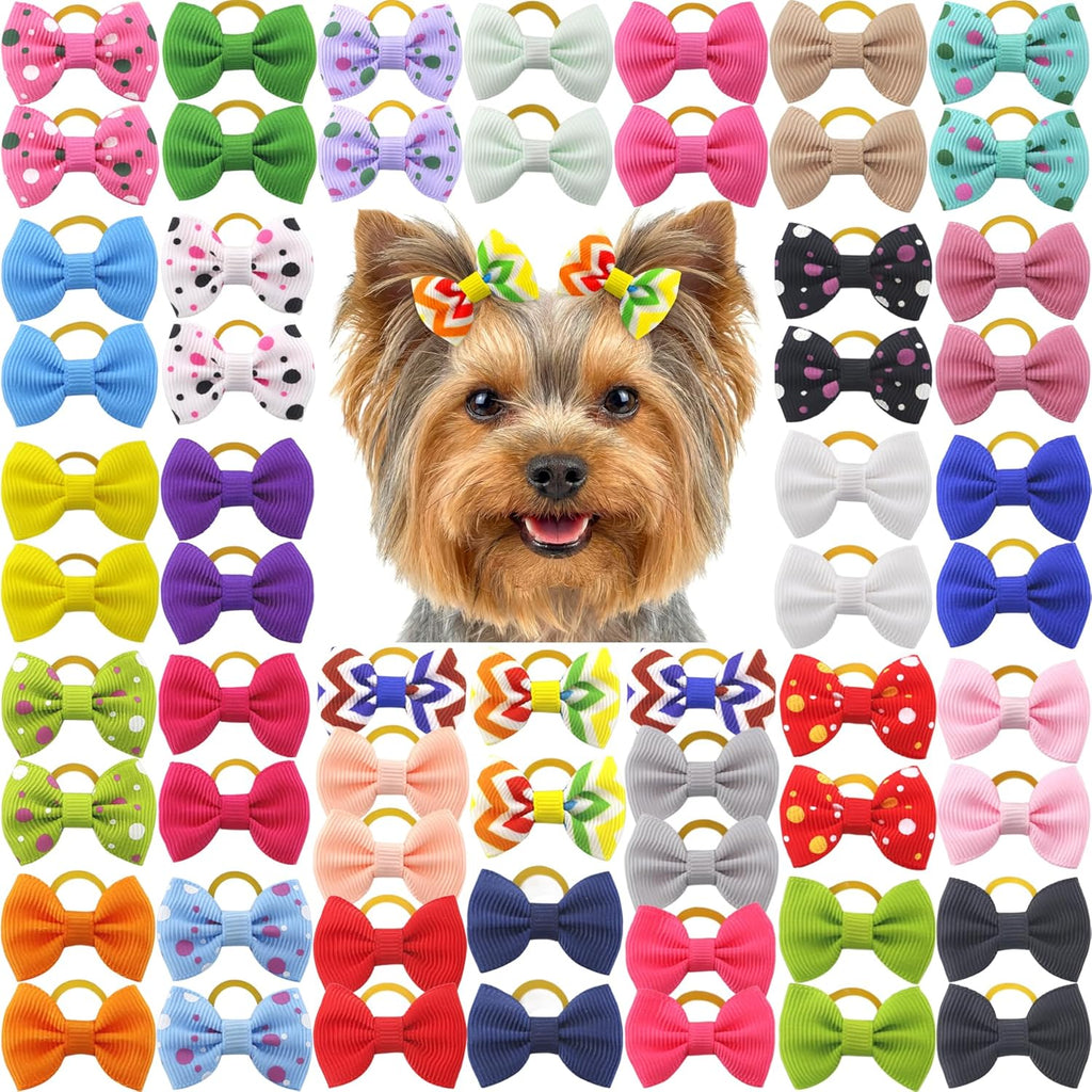 Babymatch puppy hair bows front view for small dogs