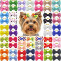 Babymatch puppy hair bows front view for small dogs