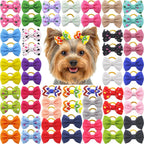 Babymatch puppy hair bows front view for small dogs