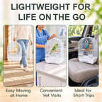 Small Bird Cage, Lightweight Hanging Travel Cage with Removable Tray - Image 4