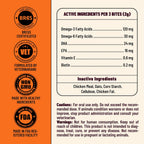 MULTIBITES 330 count cat skin supplement jar back label