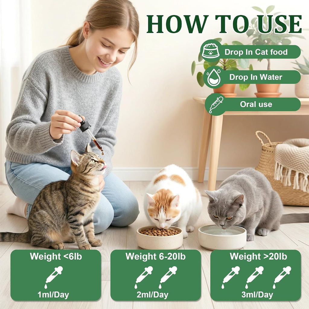 Netwik feline probiotic liquid supplement bottle highlighting six beneficial gut bacteria strains.