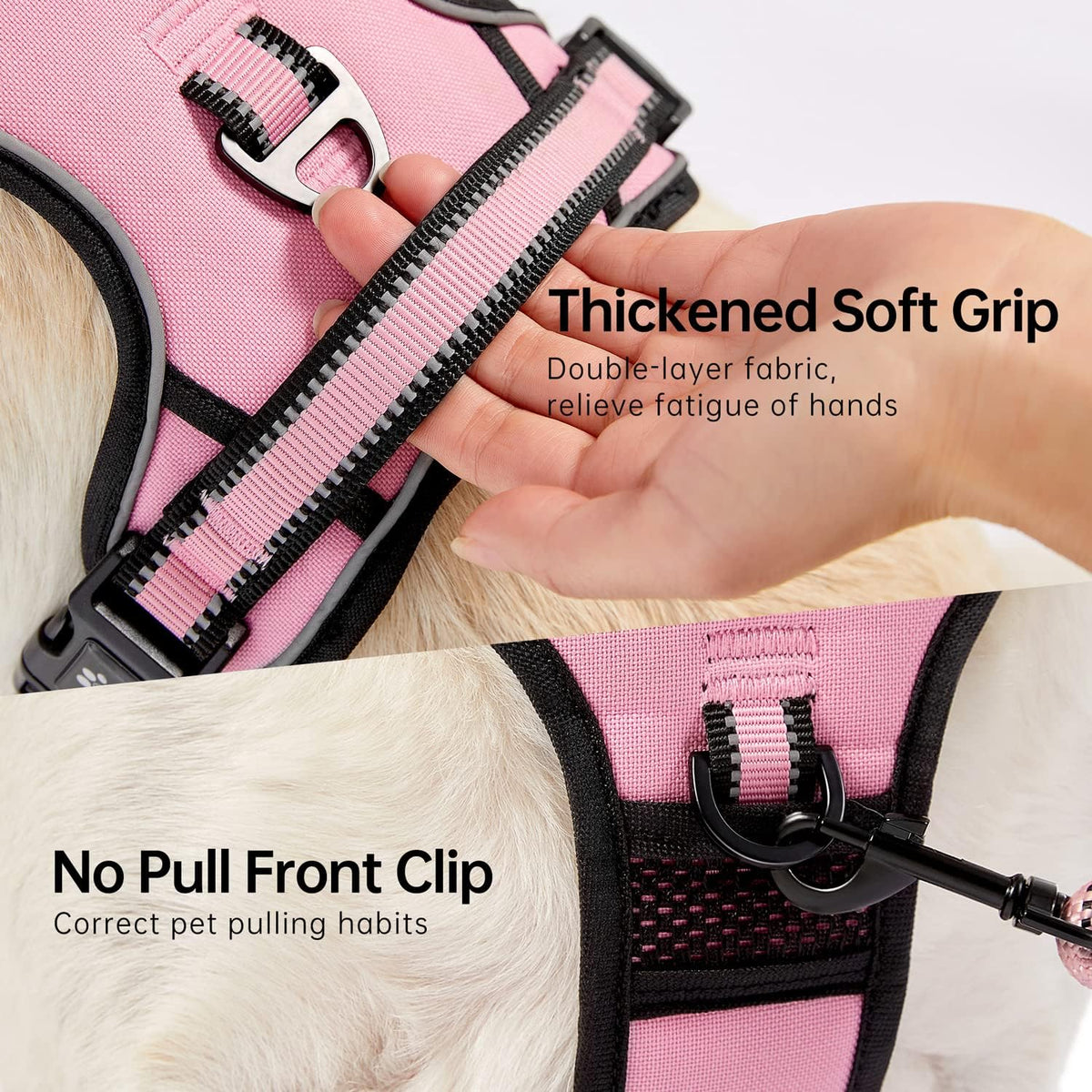Close up of soft control handle on Nestroad harness