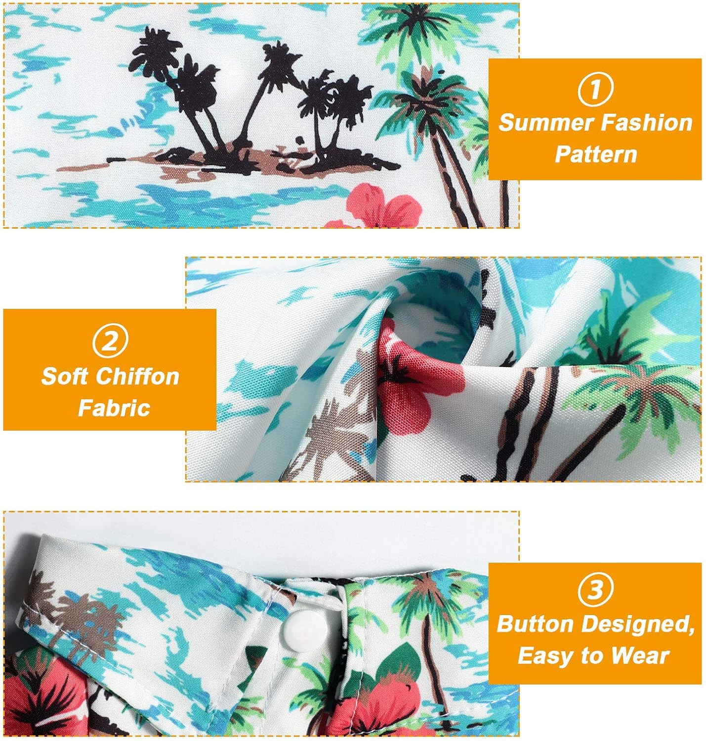 Small dog wearing Weewooday Hawaiian summer shirt