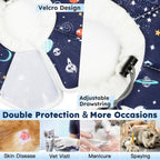 Comfortable pet elizabethan collar alternative with soft inner knitted layer for kitten