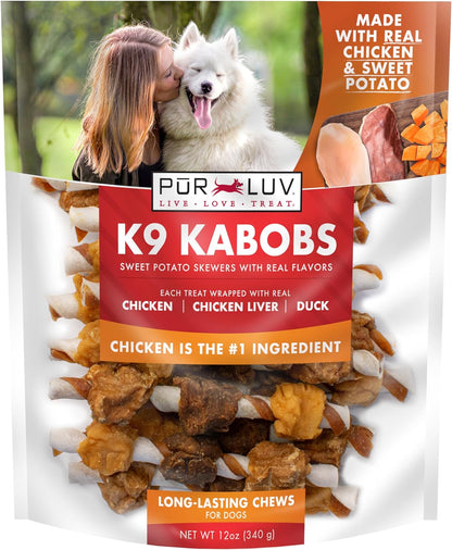 Pur Luv Chicken Wrapped Sweet Potato Dog Treats, Rawhide Free Jerky Wraps, Made with Real Chicken, 16 Oz, Healthy, Easily Digestible, Long Lasting, High Protein Treat, Satisfies Dog's Urge to Chew - Image 12