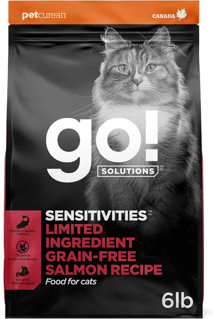 Go! Solutions Sensitivities Limited Ingredient Salmon Dry Cat Food, 3 lb | Chicken-Free & Grain-Free Kibble for Sensitive Stomachs & Food Allergies, Supports Digestion, For Kittens, Adults & Seniors - Image 14