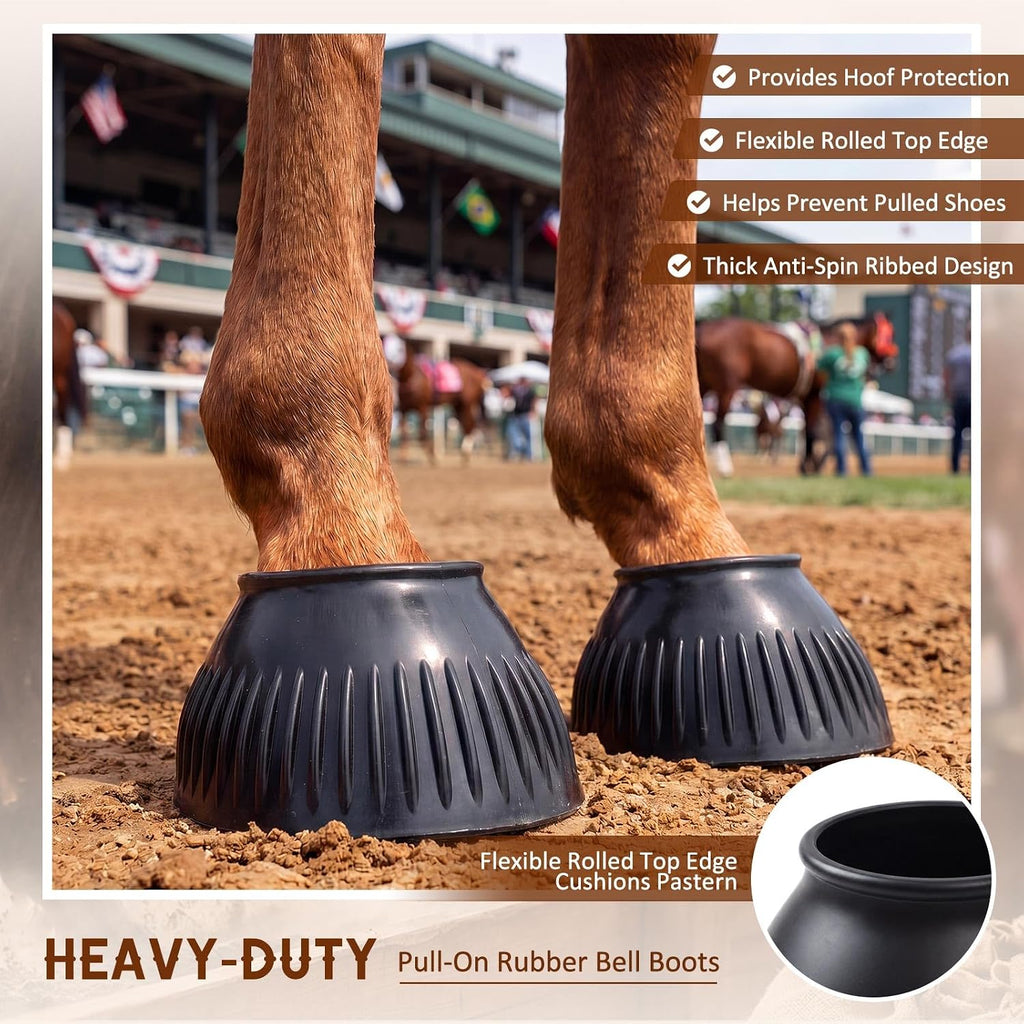 Thick base detailing of Abbylike ballistic rubber overreach protection boots.