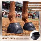 Thick base detailing of Abbylike ballistic rubber overreach protection boots.