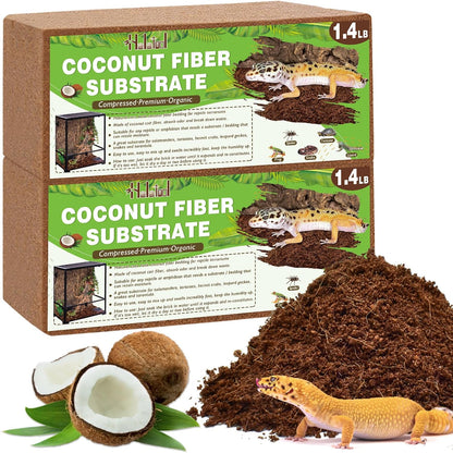 Halatool 1.4LB Coconut Fiber Substrate for Reptile Bedding, Natural Compressed Coconut Husk Substrate for Snake Tarantula Enclosure Tortoises Habitat Spider Leopard Gecko Tank - Image 12