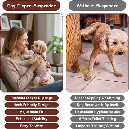 Premium dog diaper fasteners preventing slipping during travel