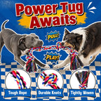 Forfon durable five knot dog rope for dental cleaning and flossing