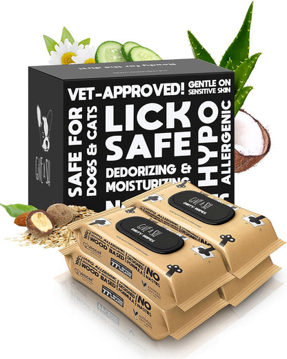 Lick-Safe Daily Pet Wipes for Dogs & Cats - Vet-Approved & Hypoallergenic - Cleans Mud, Odor & Dander - Wipes for Paws, Face & Butt - 10% to Charity - Earth-Friendly & Unscented Cleaning - Pack of 100 - Image 10