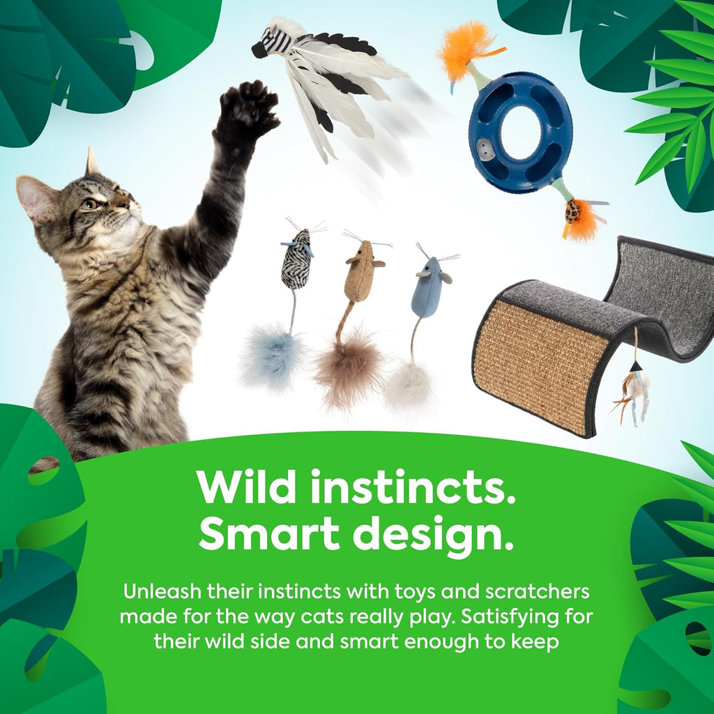 SmartyKat leopard print automatic wand toy for cat exercise