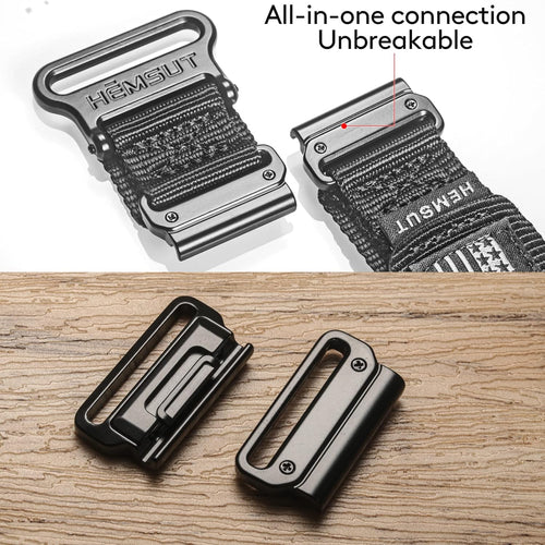 Hemsut H heavy duty replacement wristband black woven loop closure