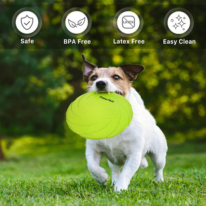PrimePets dog frisbee 2 pack set green and orange