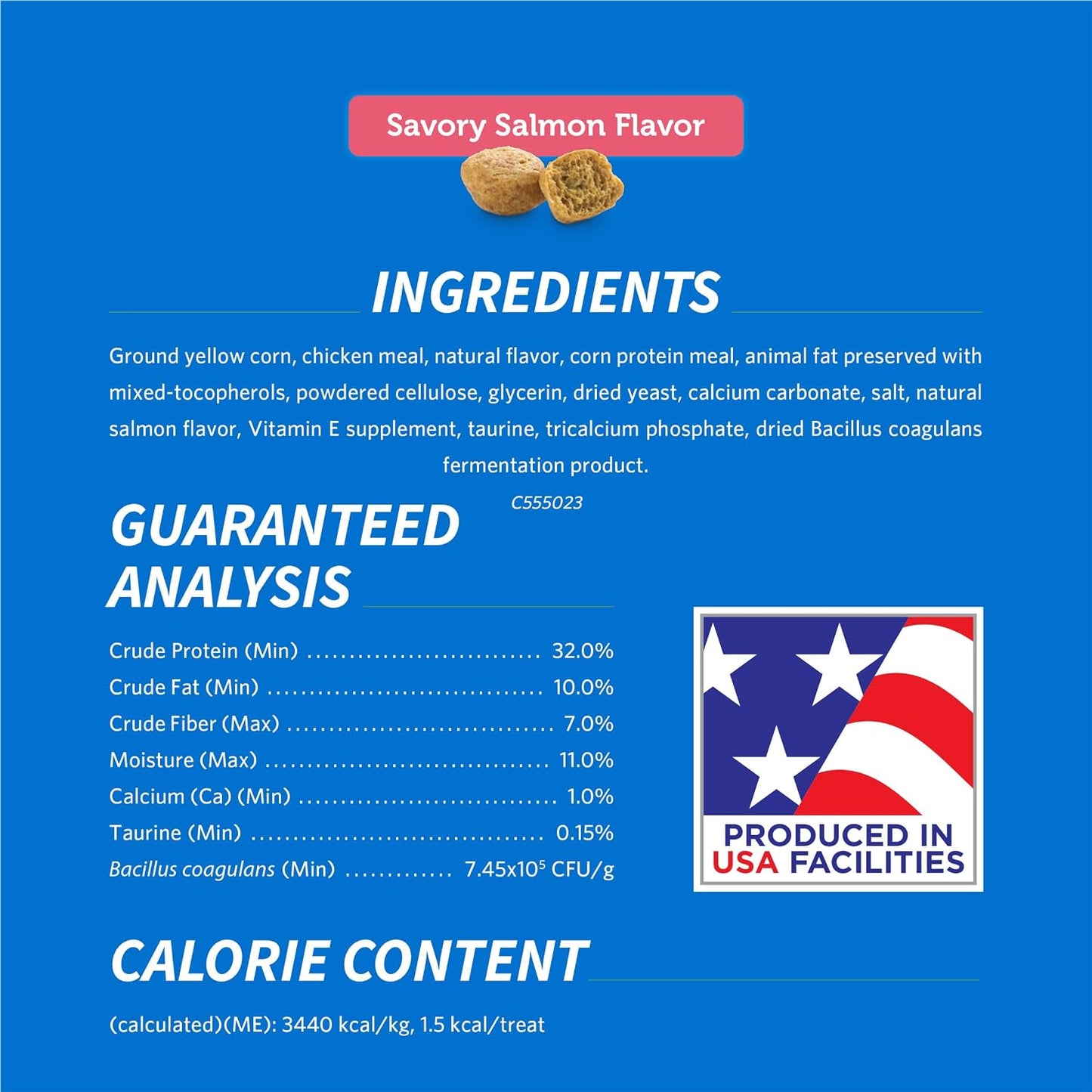 Purina USA manufactured cat dental chews ingredients label detail