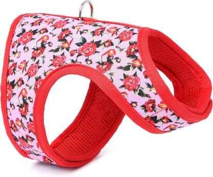 Mile High Life Dog Harness, Air Mesh Floral Vest Harness for 20 lbs Small Dogs & Cats, Easy Get on Adjustable Easy Closures Both Neck and Chest (Purple Flower, S Chest 16"-18") - Image 11