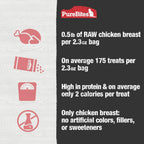 PureBites chicken breast cat treats poured out on surface