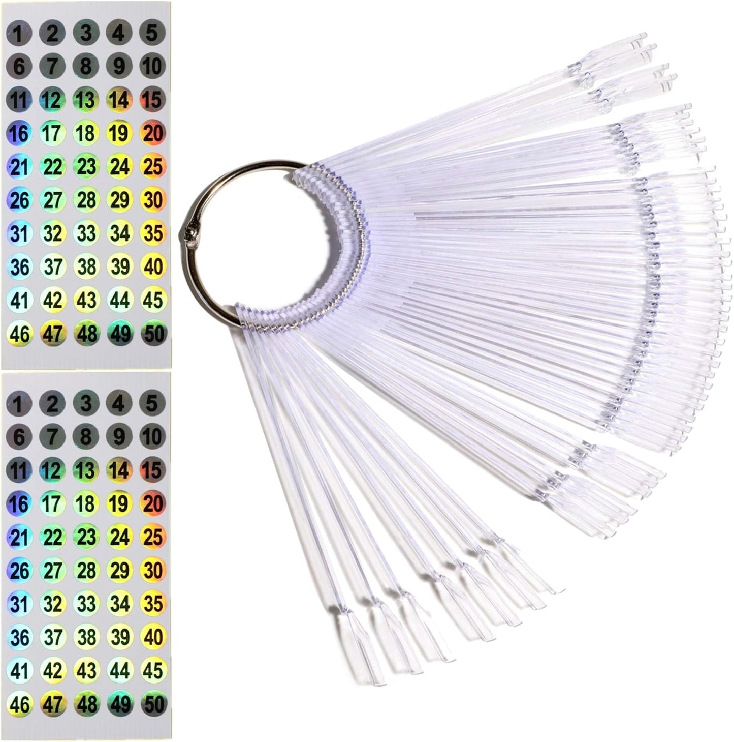 Fenkon nail swatch sticks with ring front view