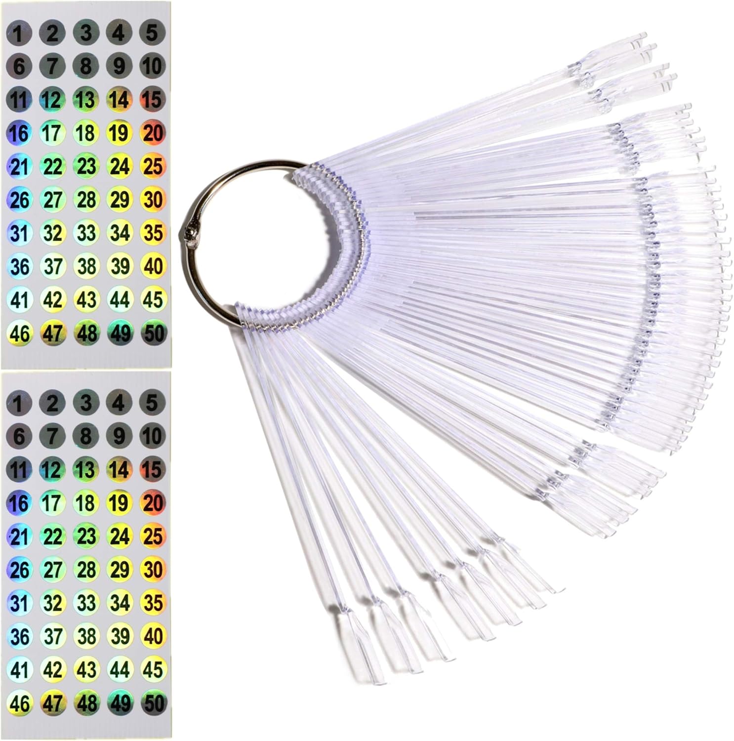 Fenkon nail swatch sticks with ring front view