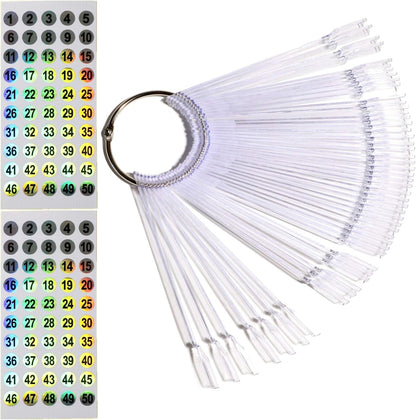 Fenkon nail swatch sticks with ring front view