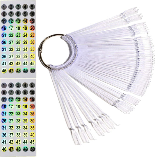 Fenkon nail swatch sticks with ring front view