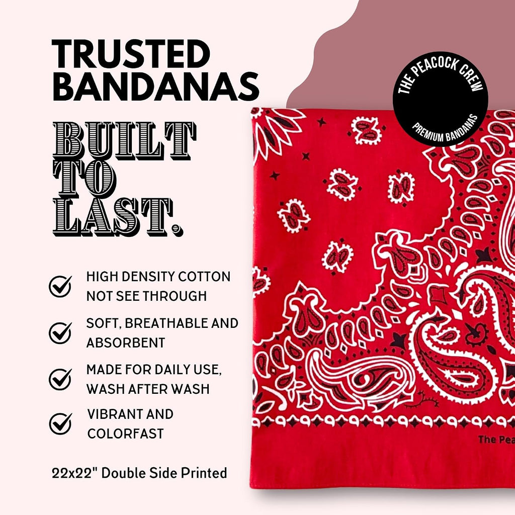 Durable double sided printed paisley square wraps for men and women