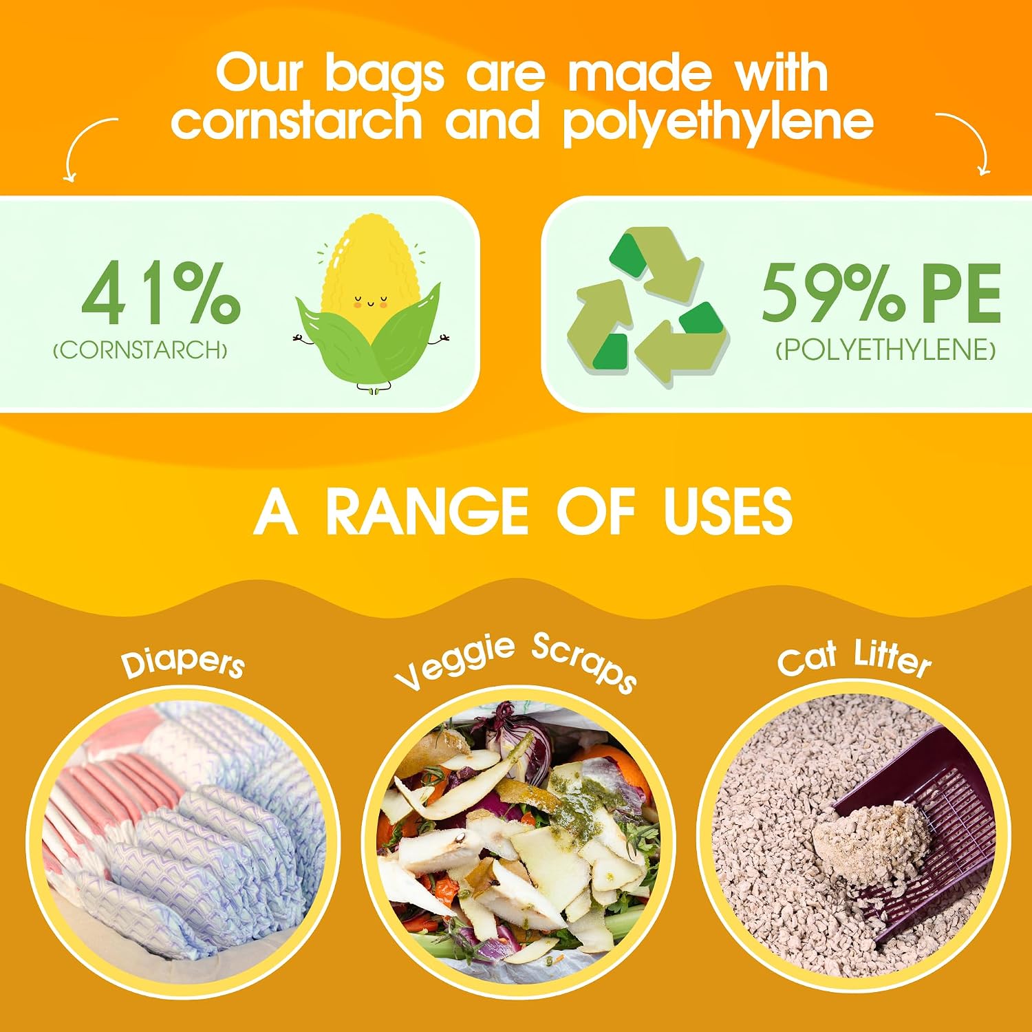 Durable and tear resistant dog waste cleanup bag held to show thickness