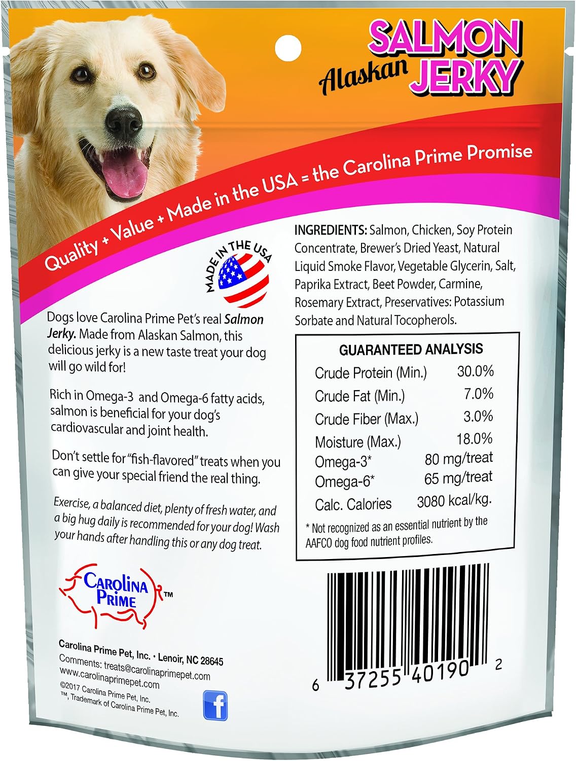 Authentic USA imported salmon jerky dog treats