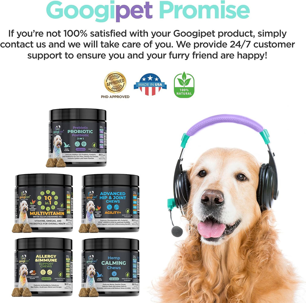 Googipet anti itch immune support soft treats for puppy and adult dogs