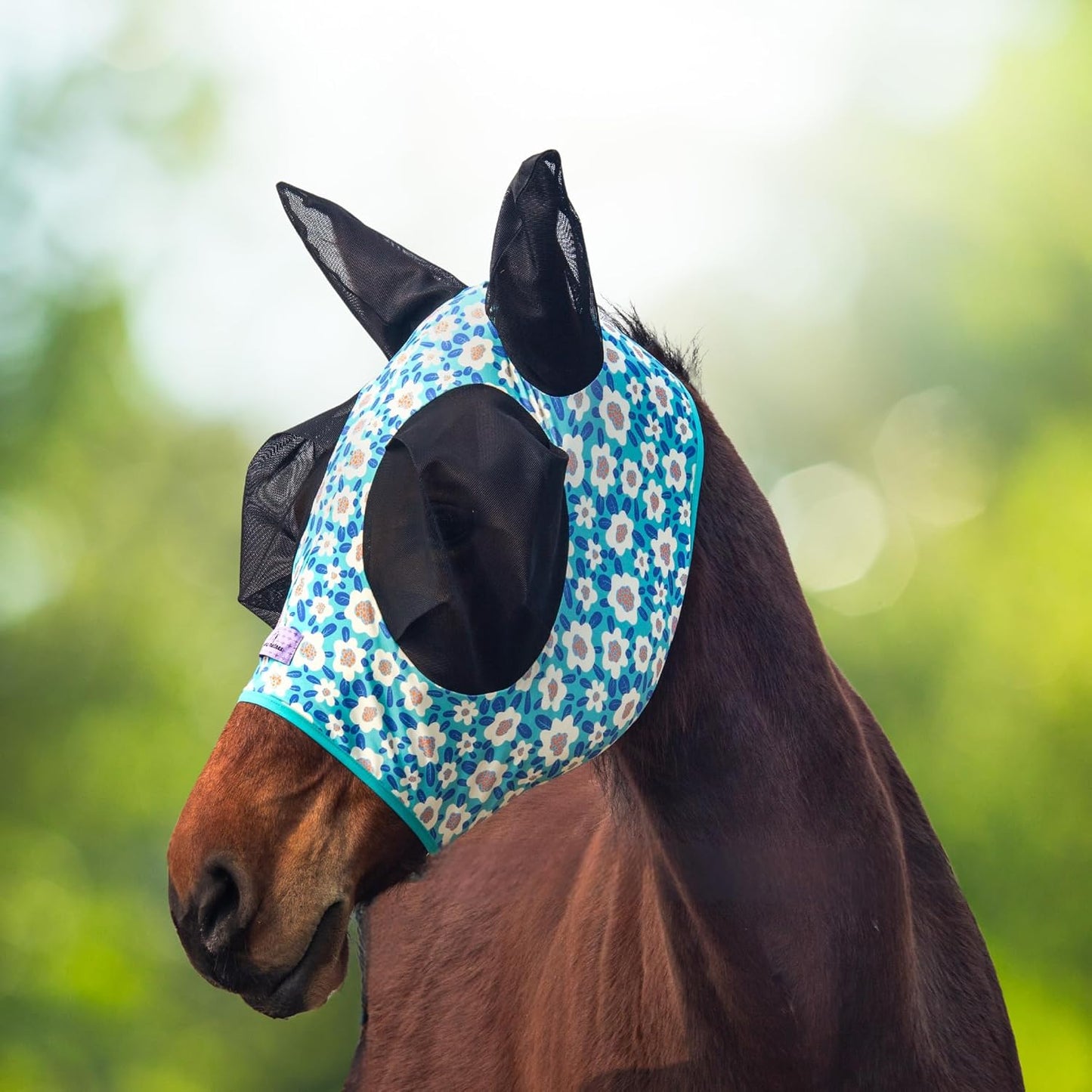 Stretchy Horse Fly Mask with Ears,Extra-Large Eyes & Mane Opening - Soft, Breathable Fly Mask for Horses, Tangle-Free Design, Enhanced Visibility (Leopard Print, Full (Large)) - Image 11
