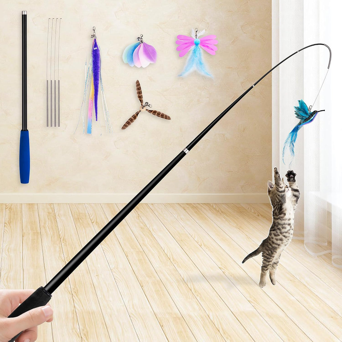 JXFUKAL durable kitten teaser refills assortment for daily active play.