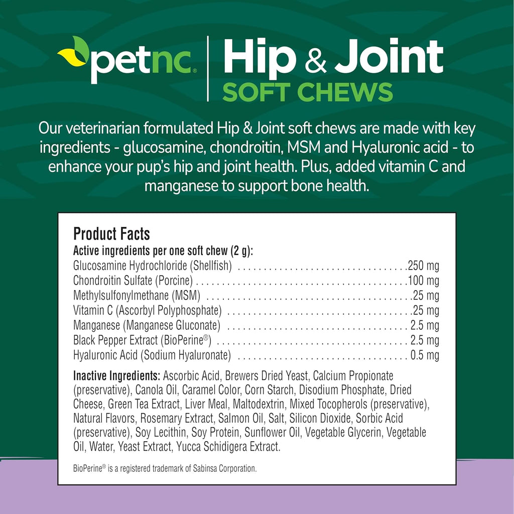 Petnc Hip & Joint Health Supplement for Dogs (90 Chews), Glucosamine Chondroitin MSM Dog Chews with Hyaluronic Acid, Liver Flavored Bone & Joint Support Supplement, For All Breeds - Image 12